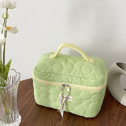 Flower Print Makeup Bag Cosmetic Organizer Small Storage Handbag Toiletry Case