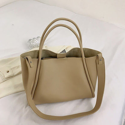 2piece/set Pu Leather Women's Handbags Ladies Tote Women Shoulder Crossbody Bag