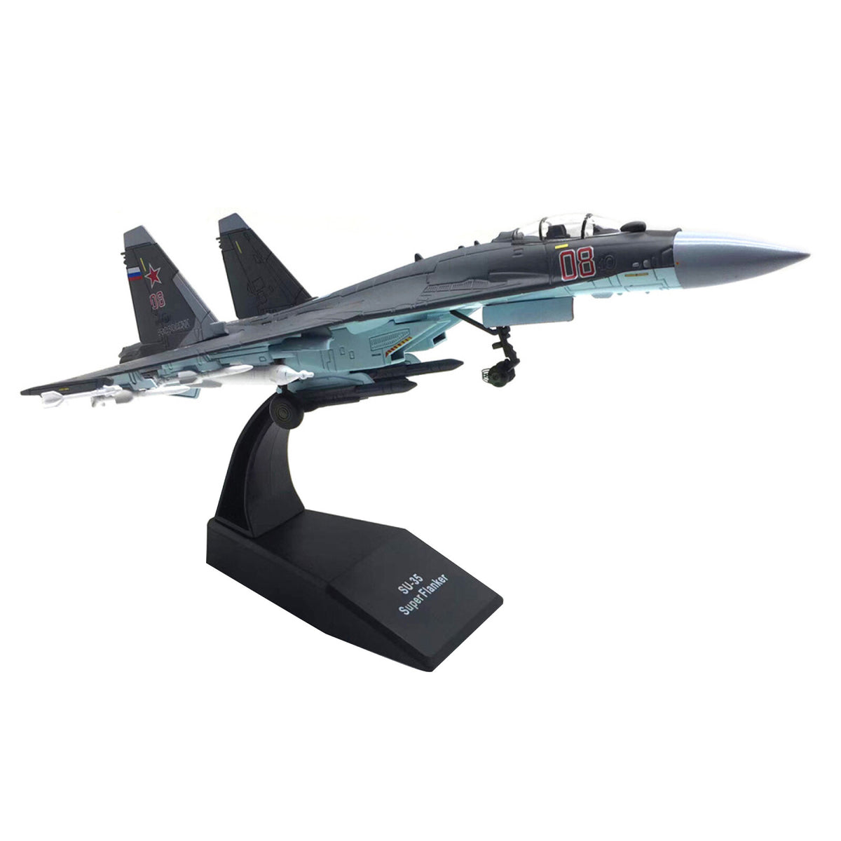 SU-35 Super Flanker Heavy Aircraft 1:100 Model Simulation Fighter Aviation Gift