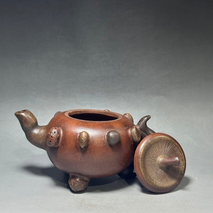 Chinese Yixing Zisha Clay Handmade Exquisite Teapot （百果壶 底款：蒋蓉）