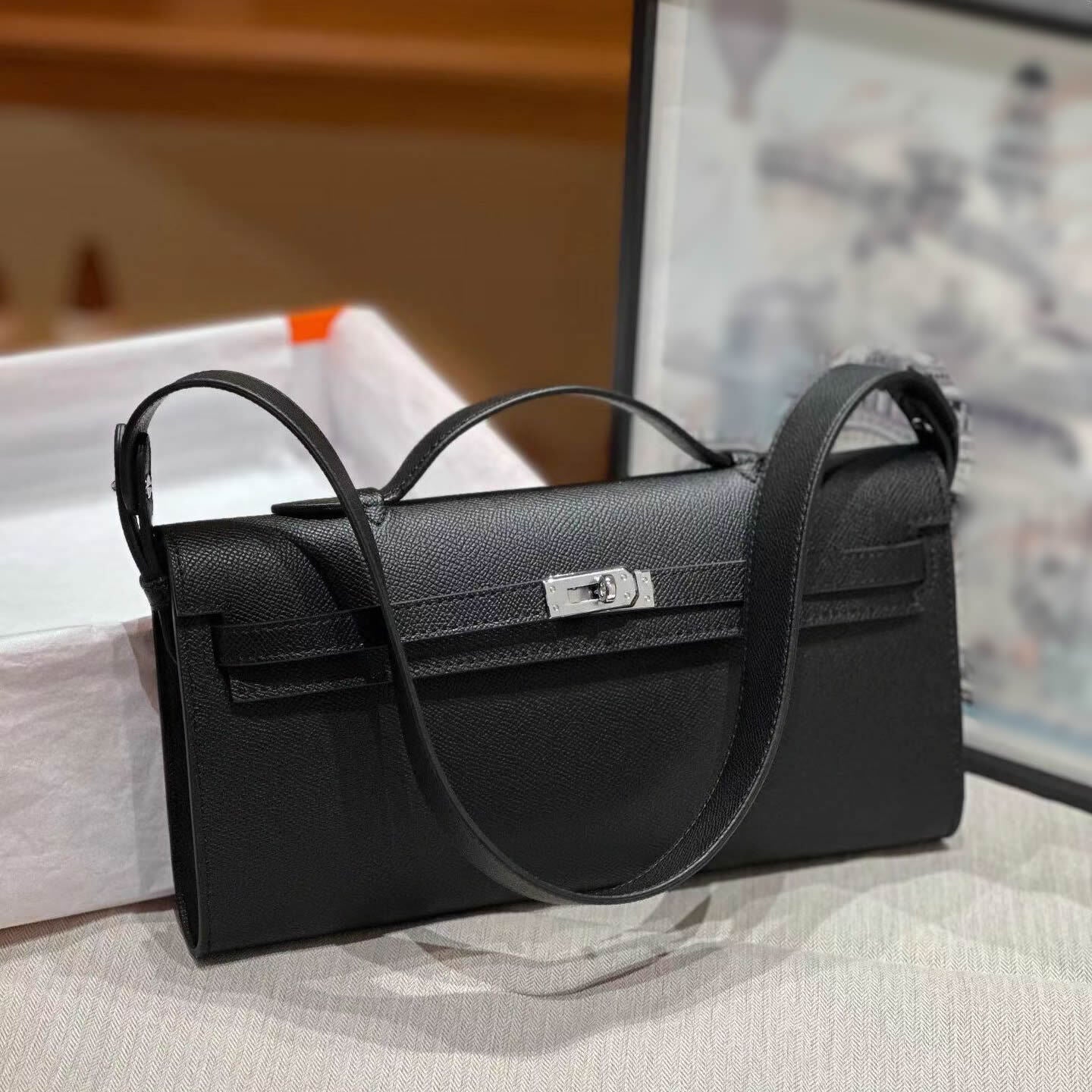 Small Real Leather Flap Purse Shoulder Bag Fashion Handbag Clutch Tote Turn-Lock