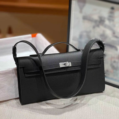 Small Real Leather Flap Purse Shoulder Bag Fashion Handbag Clutch Tote Turn-Lock