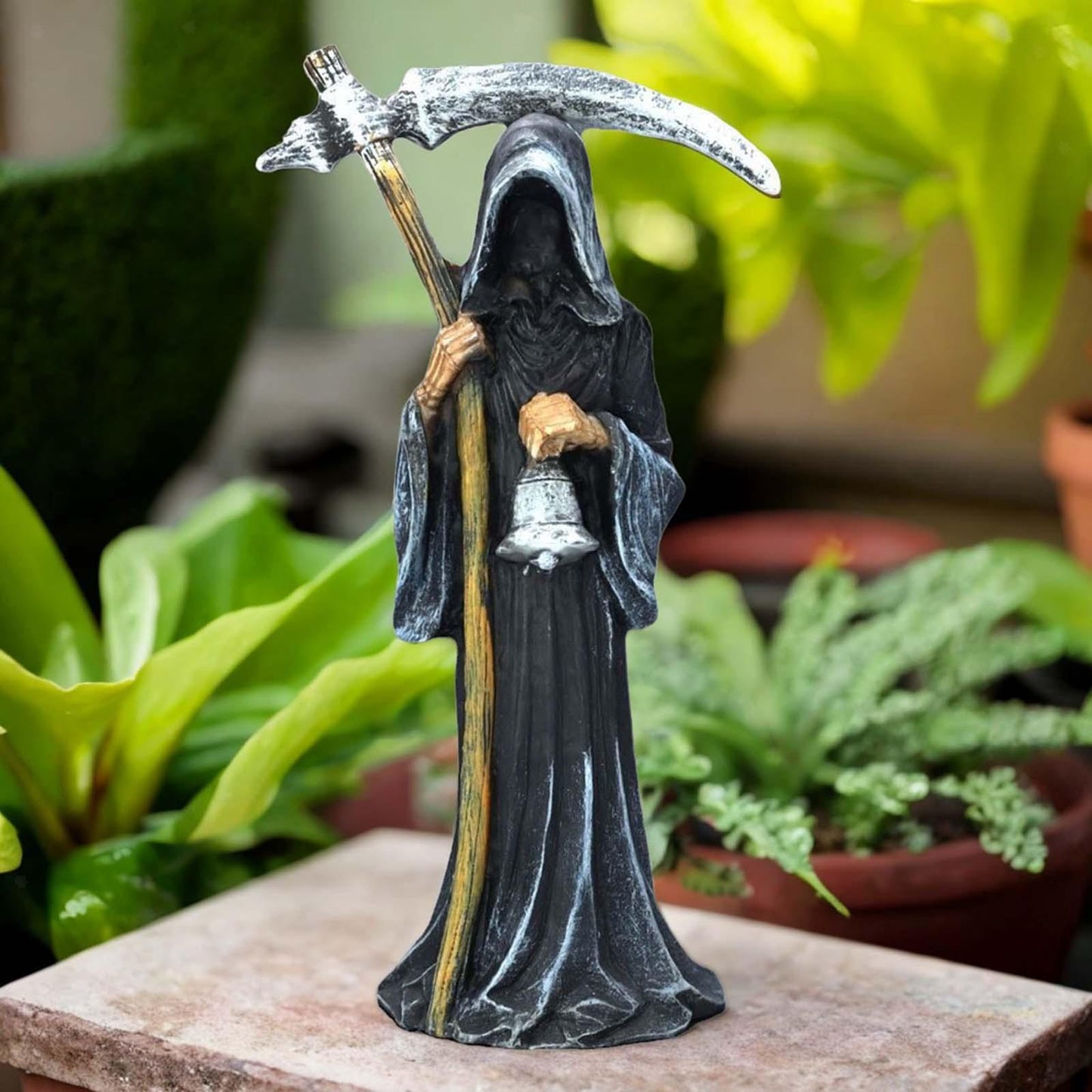 Statue, Halloween Figurine, Altar Sculpture Accent, Desktop Table Centerpiece