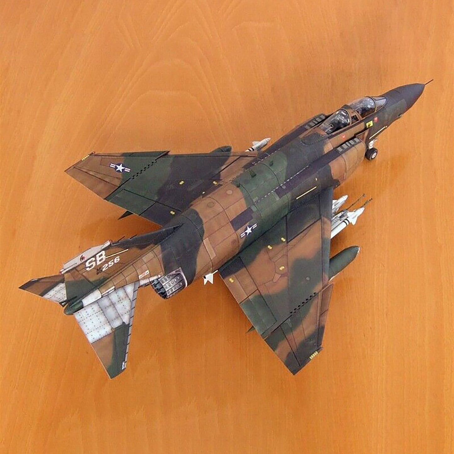 1:33 US F-4B Fighter Paper Model Military Puzzle Paper Plane Model Unassembled