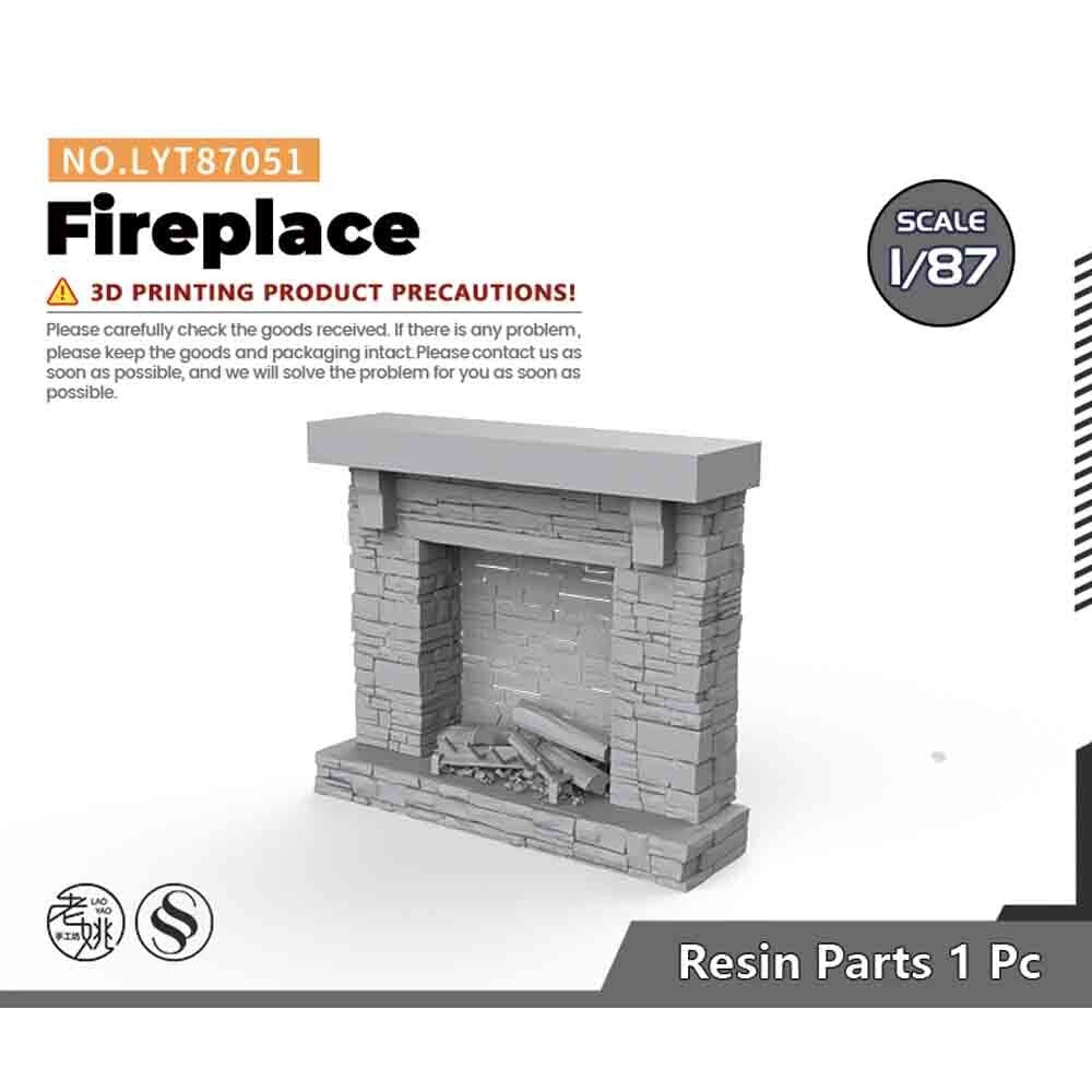 Yao's Studio LYT87051 1/87 HO Fireplace 1 pc For Scene Model Type-1
