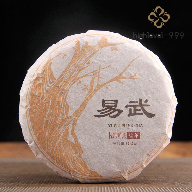 100g Raw Pu'er Tea Cake Yunnan Yiwu Green Ancient Tree Aged Leaf Tea