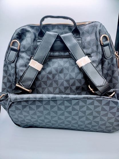 Makes Backpack for Women 2pc Fashion PU Leather Bag Design handbag purse