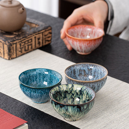 Tea Cup Ceramic Kungfu Teacup Chinese Jianzhan Traditional Ceramic Art Best Gift