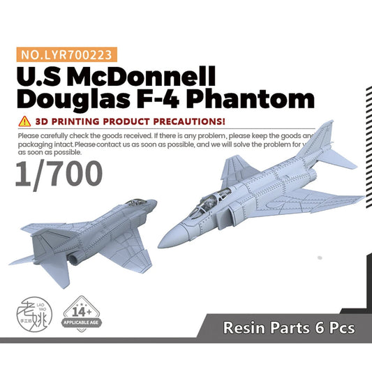 Yao's Studio LYR700223 1/700 Model Kit U.S McDonnell Douglas F-4 Phantom 6pcs