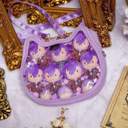 Cute Backpack Clear Front Pocket Transparent Bags Shoulder Bags 23.5*32.5*9.5 CM