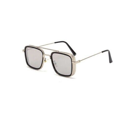 Vintage Steampunk Sunglasses Men Retro Metal Square Eyewear Trendy Fashion Shade