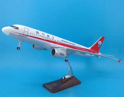 47CM SICHUAN AIRLINES AIRBUS A319 B-6419 Airplane Landing Gear Resin Plane Model