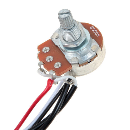 1Set Wiring Harness 500K Pots 3-Way Toggle Switch Kits For Electric Guitar