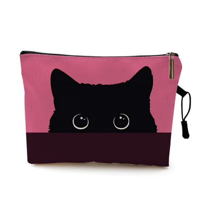 Cats Footprints Cosmetic Bag Cases Makeup Organizer Bag Traveling Polyester 1 PC