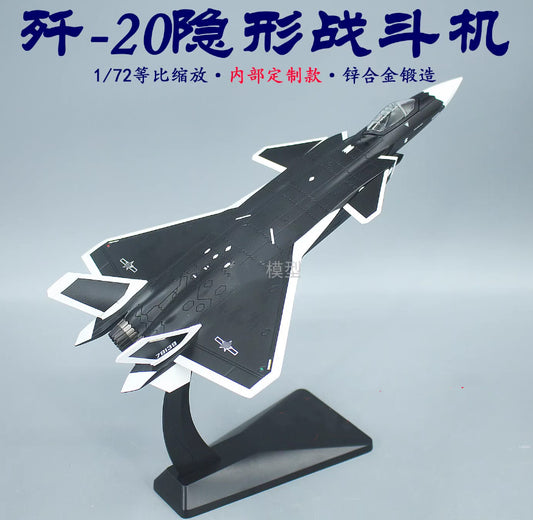 1:72 29CM J-20 Stealth Fighter Plane Airplane Diecast Military Aircraft Model