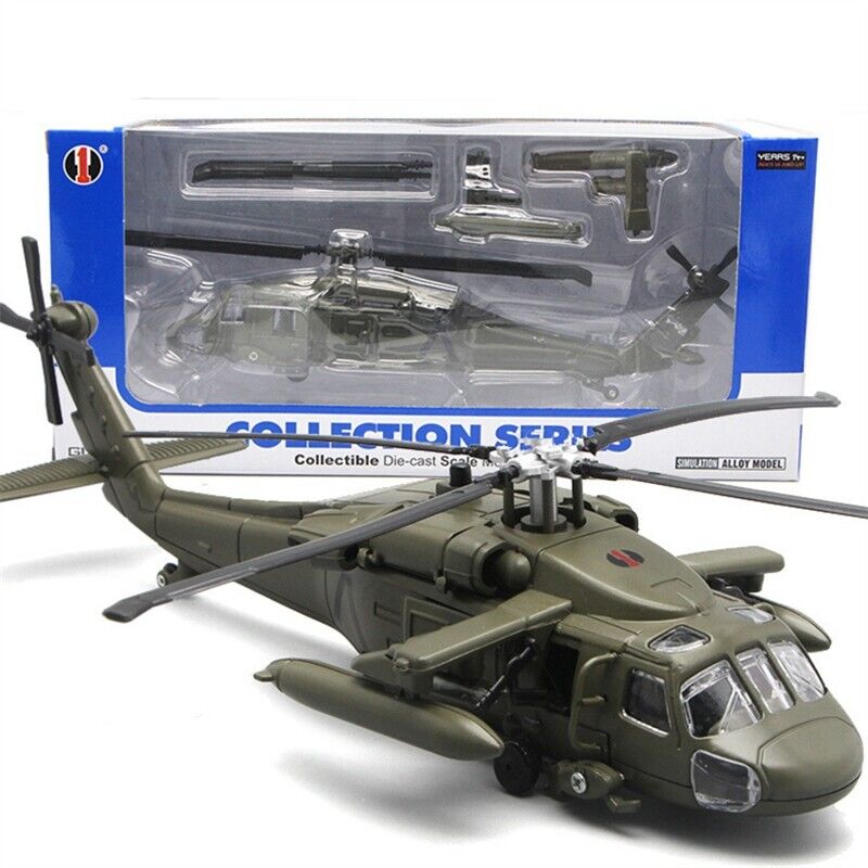 American Black Hawk UH-60 Utility Helicopter Diecast Model Military Toy Vehicle
