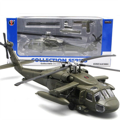 American Black Hawk UH-60 Utility Helicopter Diecast Model Military Toy Vehicle