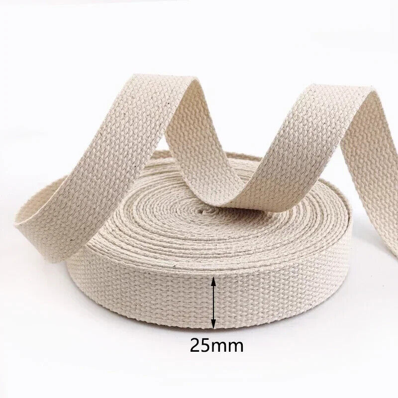 Belt Strapping 9Meter Polyester Cotton DIY Webbing Ribbon Backpack Strap 20~50mm