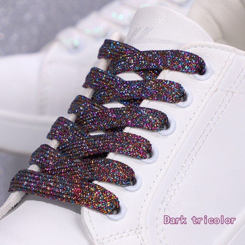 Shoelaces Colorful Sparkling Flat Athletic Sneakers Shoes Boot Strings 100-160cm