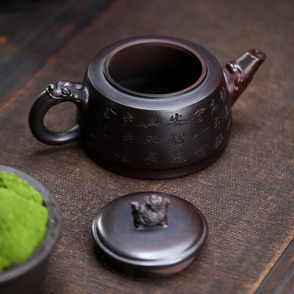 Original Ore Real Yixing Zisha Clay Tea Pot Hand Carved Chinese Master Pot China