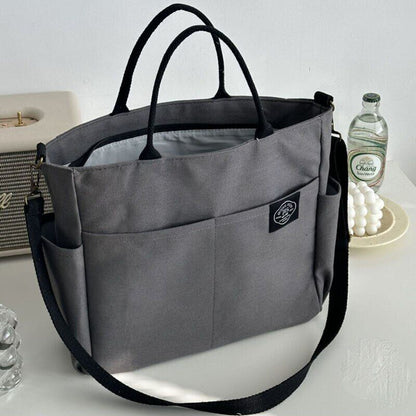 Women's Bags Cotton Canvas Shoulder Bag Crossbody Handbag Zipper Tote Pocket