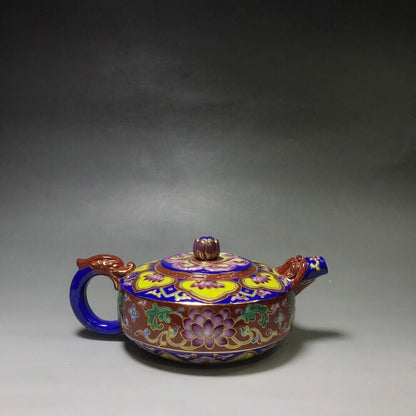 Chinese Yixing Zisha Clay Handmade Exquisite Teapot （玉碧如意 底款：潘力）