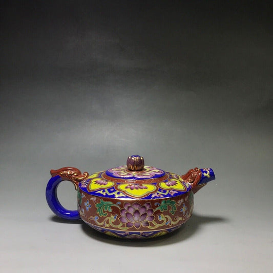 Chinese Yixing Zisha Clay Handmade Exquisite Teapot （玉碧如意 底款：潘力）