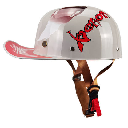 Retro Half Helmet Baseball Cap Quick Release Motorcycle Helmet for Men Women