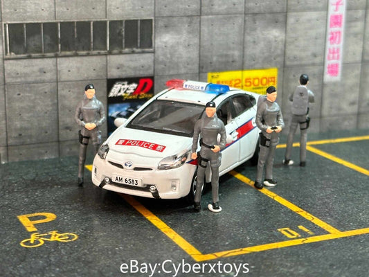 1:64 Hong Kong Police RRT Team Figure 4pcs for Diorama Car Model