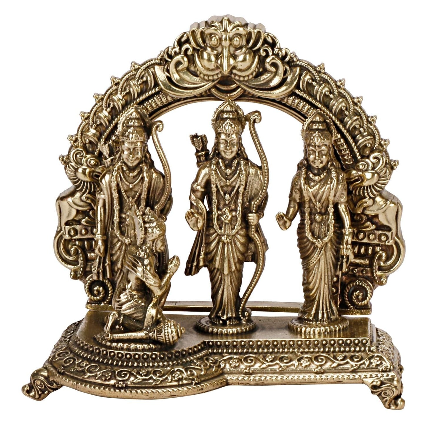 Ram Darbar Lord Rama Sita Laxman Hanuman Brass Family Statue Figurine Sculpture