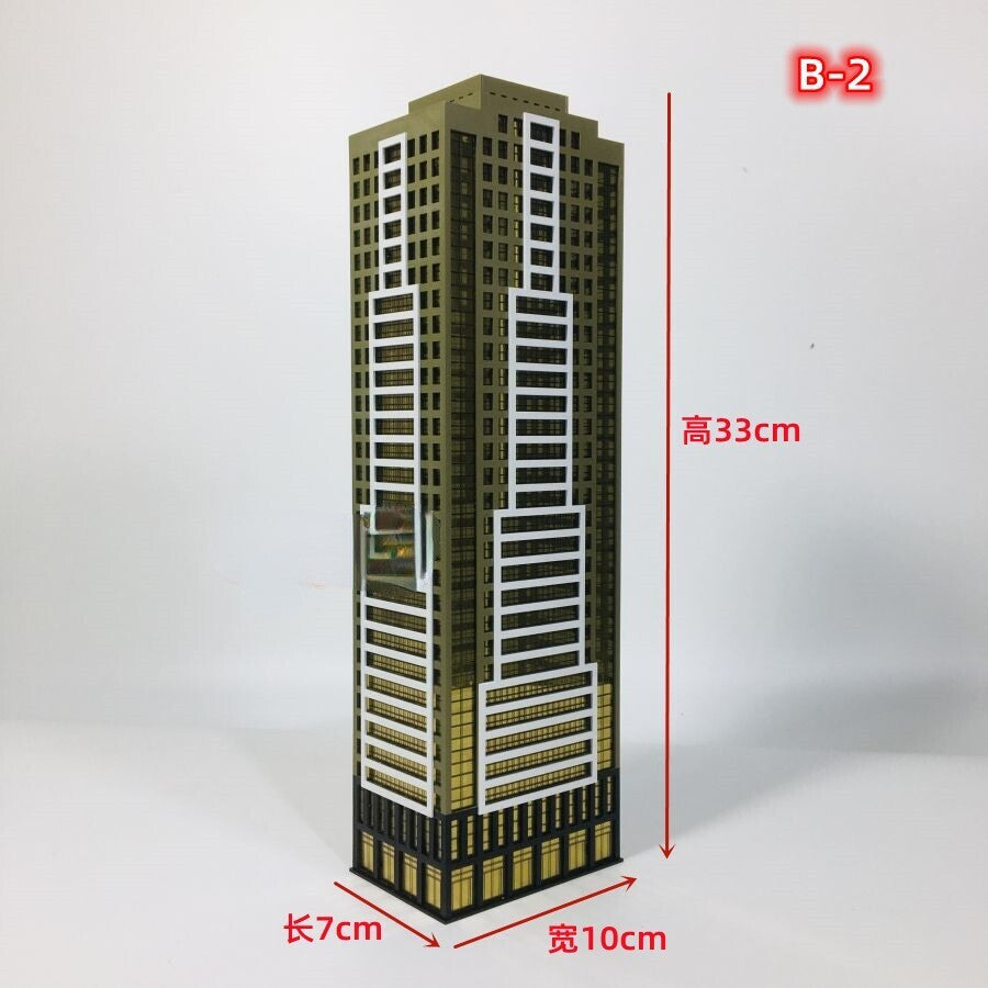City HighHouse 1:300 Architectural Model Skyscraper Scene Building Model
