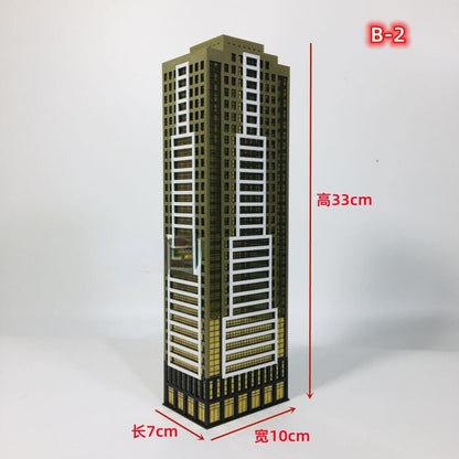 City HighHouse 1:300 Architectural Model Skyscraper Scene Building Model