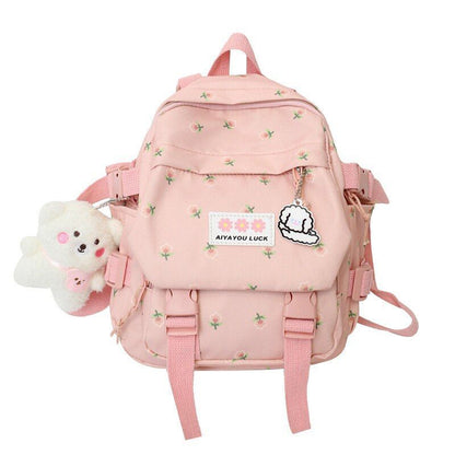 Small Backpack Schoolbag Fashion Nylon Traveling Schoolbag Mini Bags Pink Blue