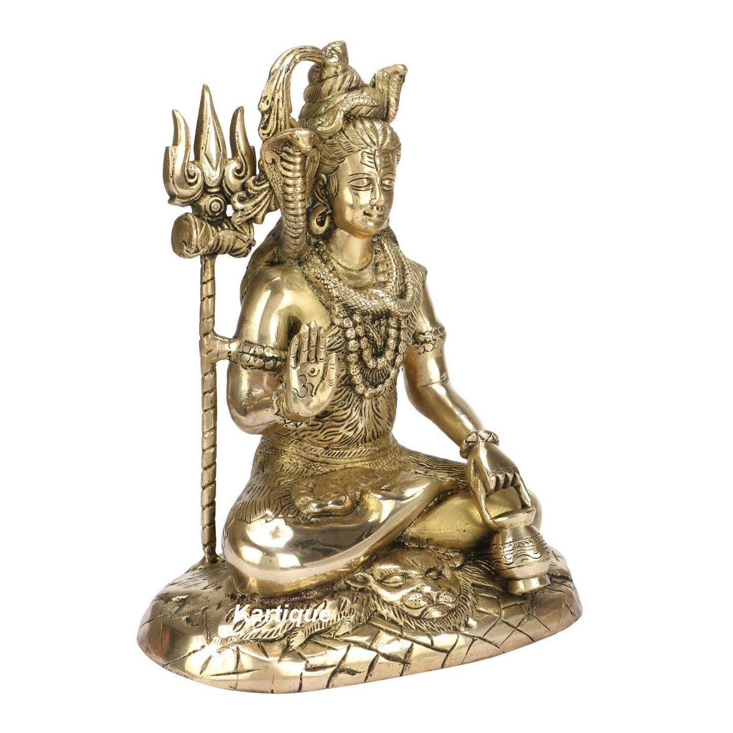 Hindu God Lord Brass Shiva in Blessing Posture Idol Statute Figurine