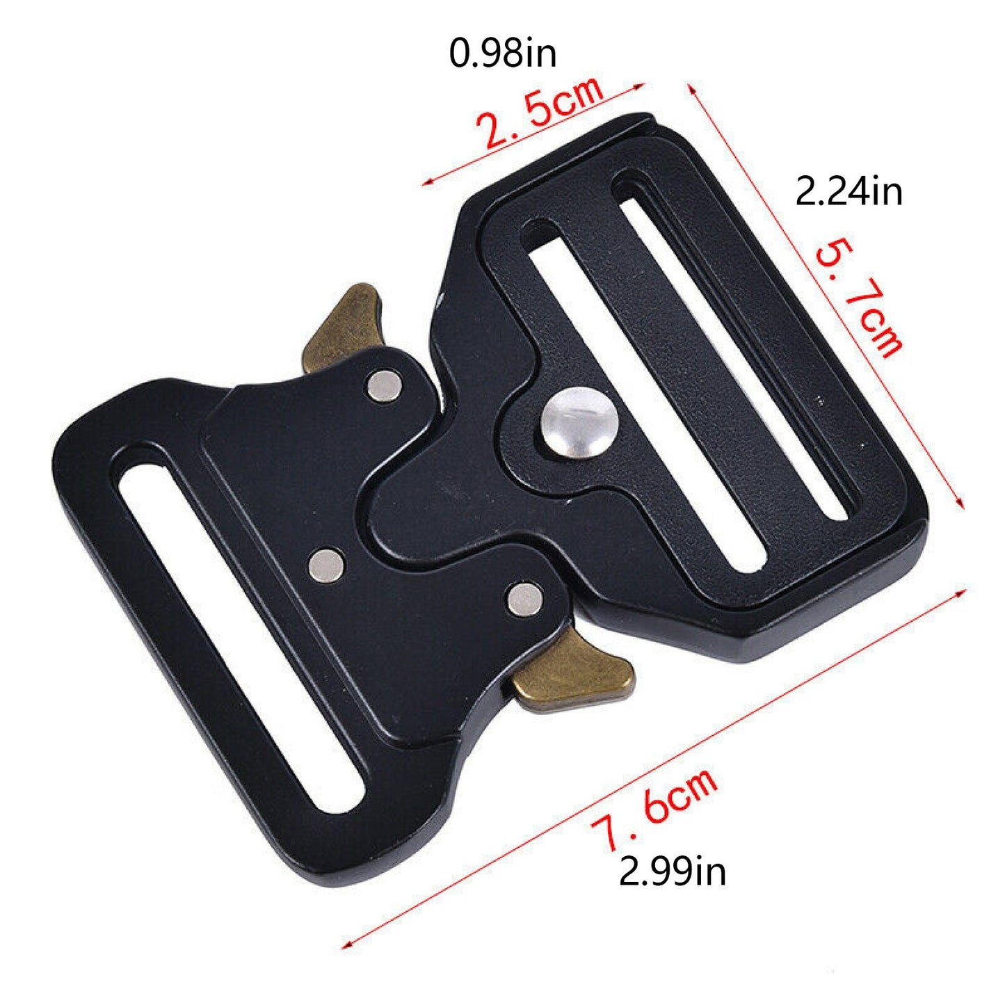 New Unique Design Metal Strap Buckle Black for Bags Luggage Webbing Sewing aa