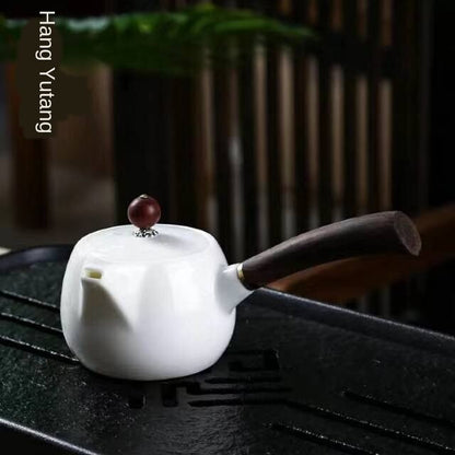 Ceramic Whiteware Jade Porcelain Tea Pot Beauties Pot Entirely Handmade Ceramic