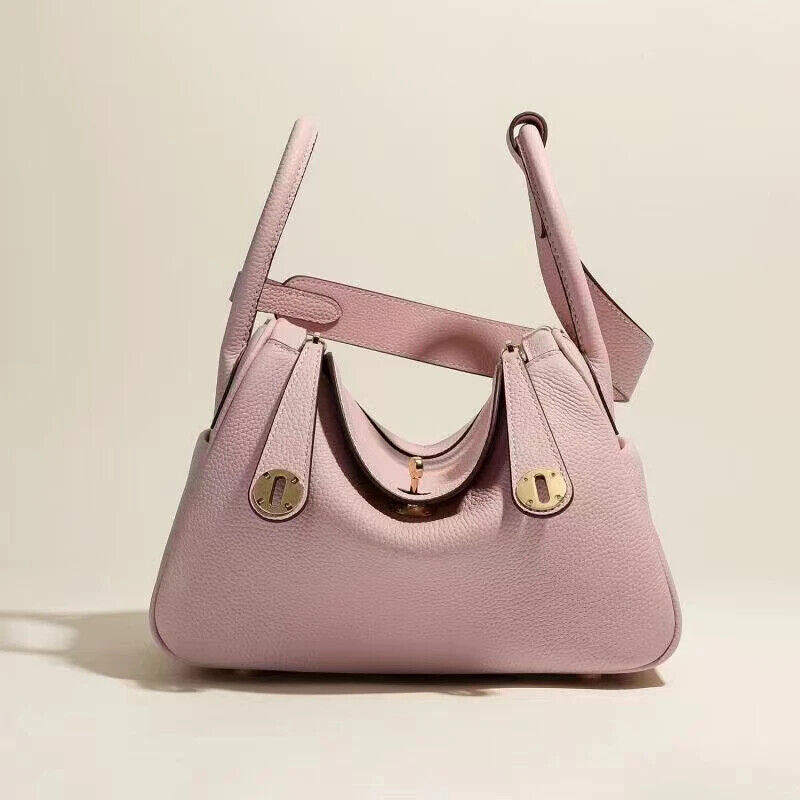 Pillow Handbags Tote Bag Women Golden Lock Soft Cow Genuine Shoulder Crossbody
