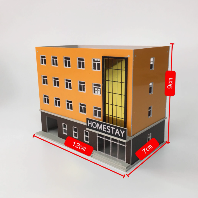 1:150 Scale Building Models Railroads Scenery Layout Modern City Homestay DIY