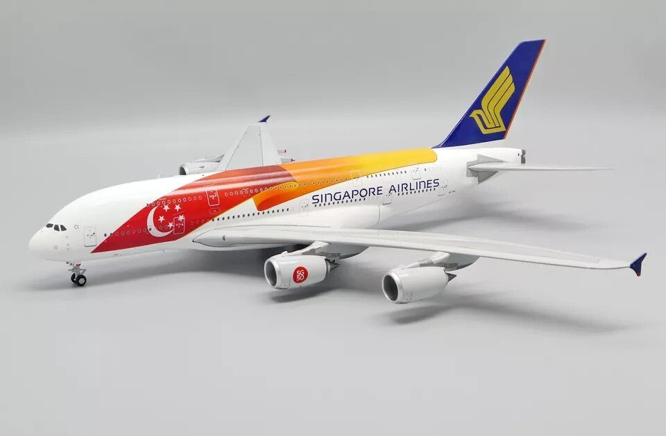 1:200 37CM JC Wings SINGAPORE AIRLINES AIRBUS A380 Plane Diecast Aircrarft Model