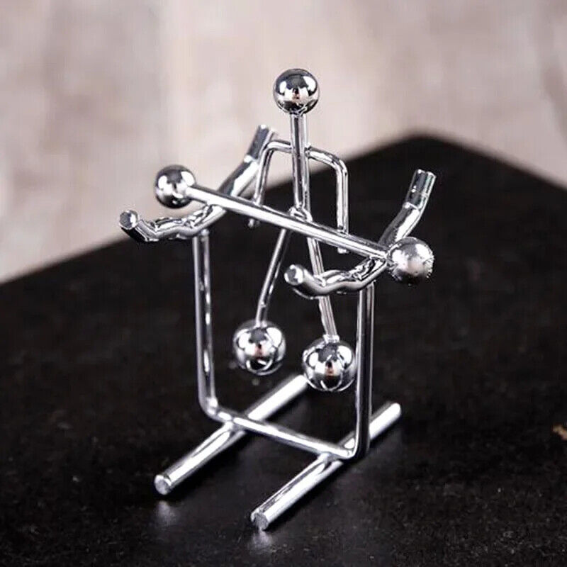 Newton Cradle Iron Man Metal Perpetual Balance Physics Science Pendulum Figurine