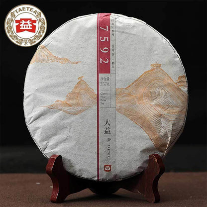 7592 Authentic Puerh Tea Cake Ripe Puer Tea 357 g 100% Authentic TAETEA Pu'er