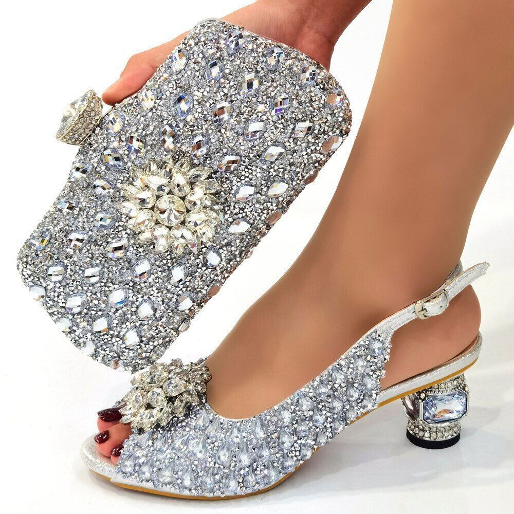 Ladies Leather Shoe and Bag Set Shoe with Matching Bag Set Shoes Bag Set Party