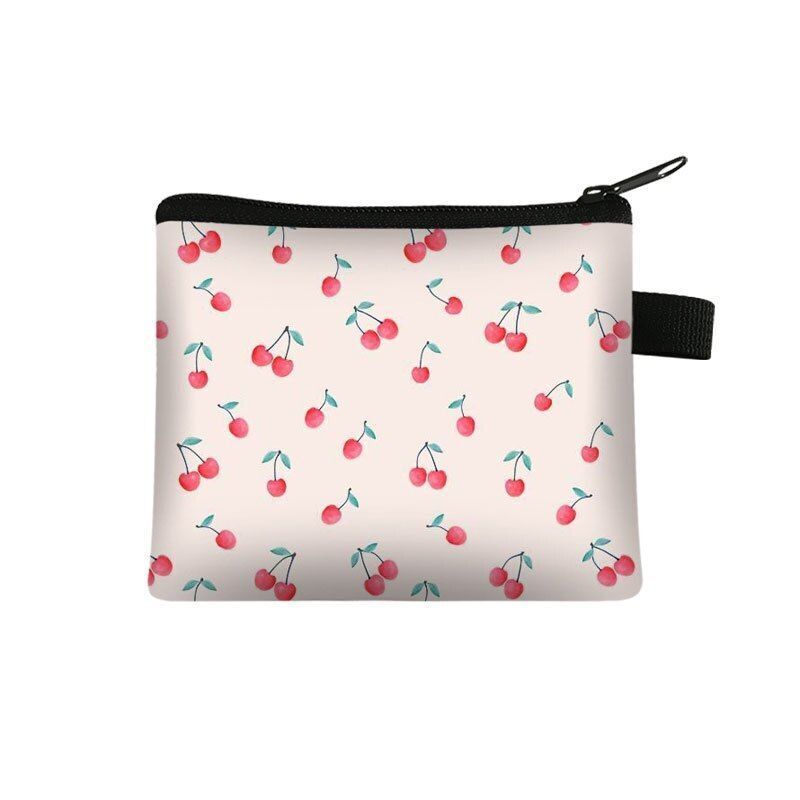 Floral Print 13.5*11 CM Cosmetic Bag Napkin Organizer Coin Card Lipstick Pouches