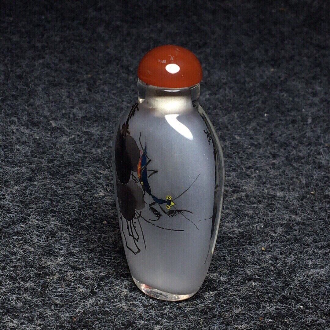 Ancient Chinese handmade interior painting ancient glazed snuff bottle