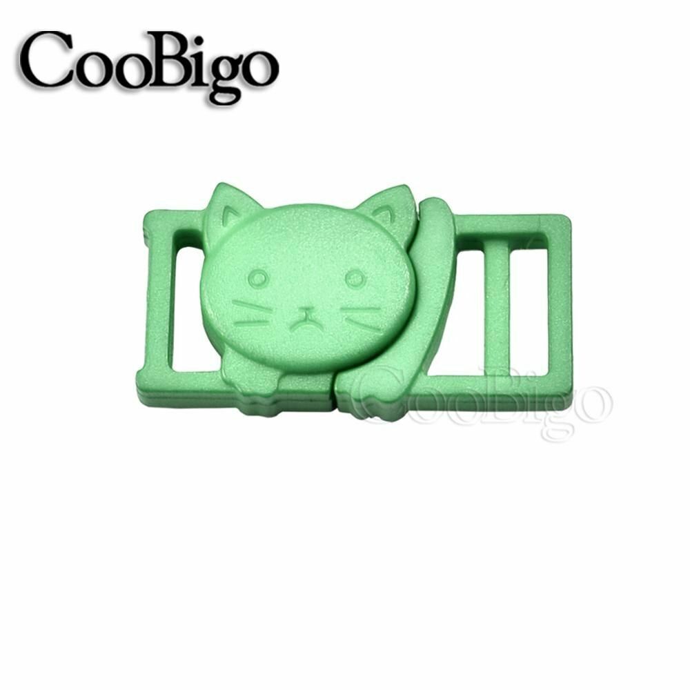 Cat Head Plastic Side Release Buckle Clips Outdoor Backpack Pet Collar 12pcs