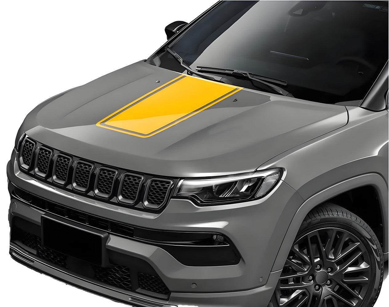 Fit For Jeep Compass Car Hood Sticker Bonnet Racing Stripe Graphics Vinyl Decal