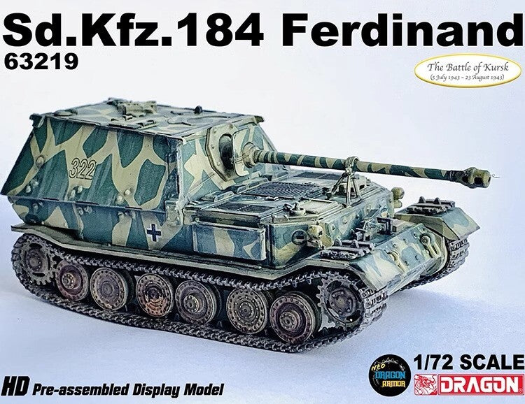 Dragon 1/72 German Ferdinand Anti-tank Jagdpanzer Kursk 1943 Model 63219