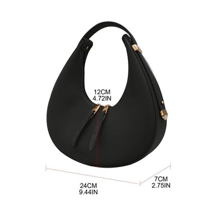 Elegant Crescent Crossbody Bag Underarm Handbag Synthetic Leather Shoulder Bags