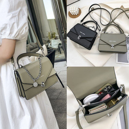 Small Square Bag Messenger Bag Handbag Casual Shoulder Bag Crossbody Purse Black