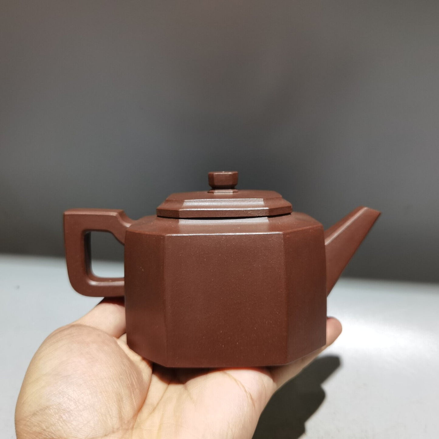 Chinese Yixing Zisha Clay Handmade Exquisite Teapot （八方壶 底款：施小马）